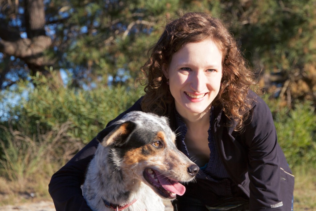 Alisa with one of her doggy friends