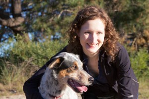 Alisa with one of her doggy friends